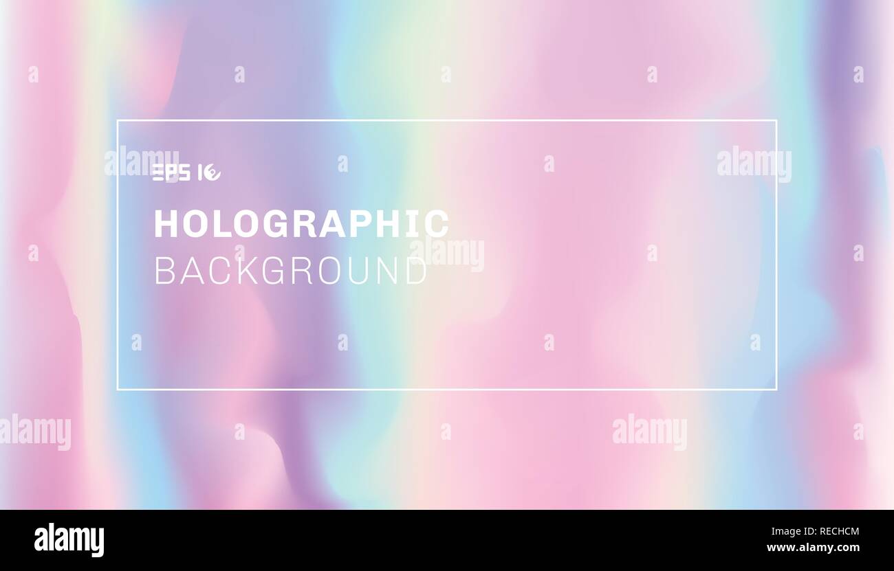 Abstrakte glatte Welle und holographische Hintergrund. Vector Illustration Stock Vektor