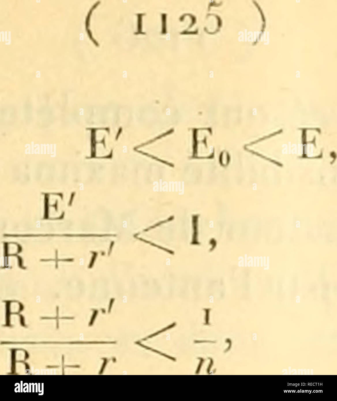 . Comptesrendusheb 1301900 acad.Es NATURELLES. caractÃ©ristiques. R-h/que l'on peut toujours thÃ© oriquement satisfaire en faisant E', E^,, R el assez Petits. Â" auf accroÃ® t donc la sensibilitÃ © avec une antenne donnÃ©e, en abaissant le plus möglich la valeur Kritik par l'emploi d'Ã©lectrodes ou de limailles peu oxydables, sous de faibles Druck, et en mettant en Stromkreis avec Le tube une Flor de faible Kraft Ã © lectromolrice et un-Relais de faible rÃ©stenz intÃ©rieure. Auf peut alors Supprimer la rÃ©stenz supplÃ©mentaire ajoutÃ©'.^ de sÃ©rie avec Le relais pour rÃ©duire Le Courant e Stockfoto