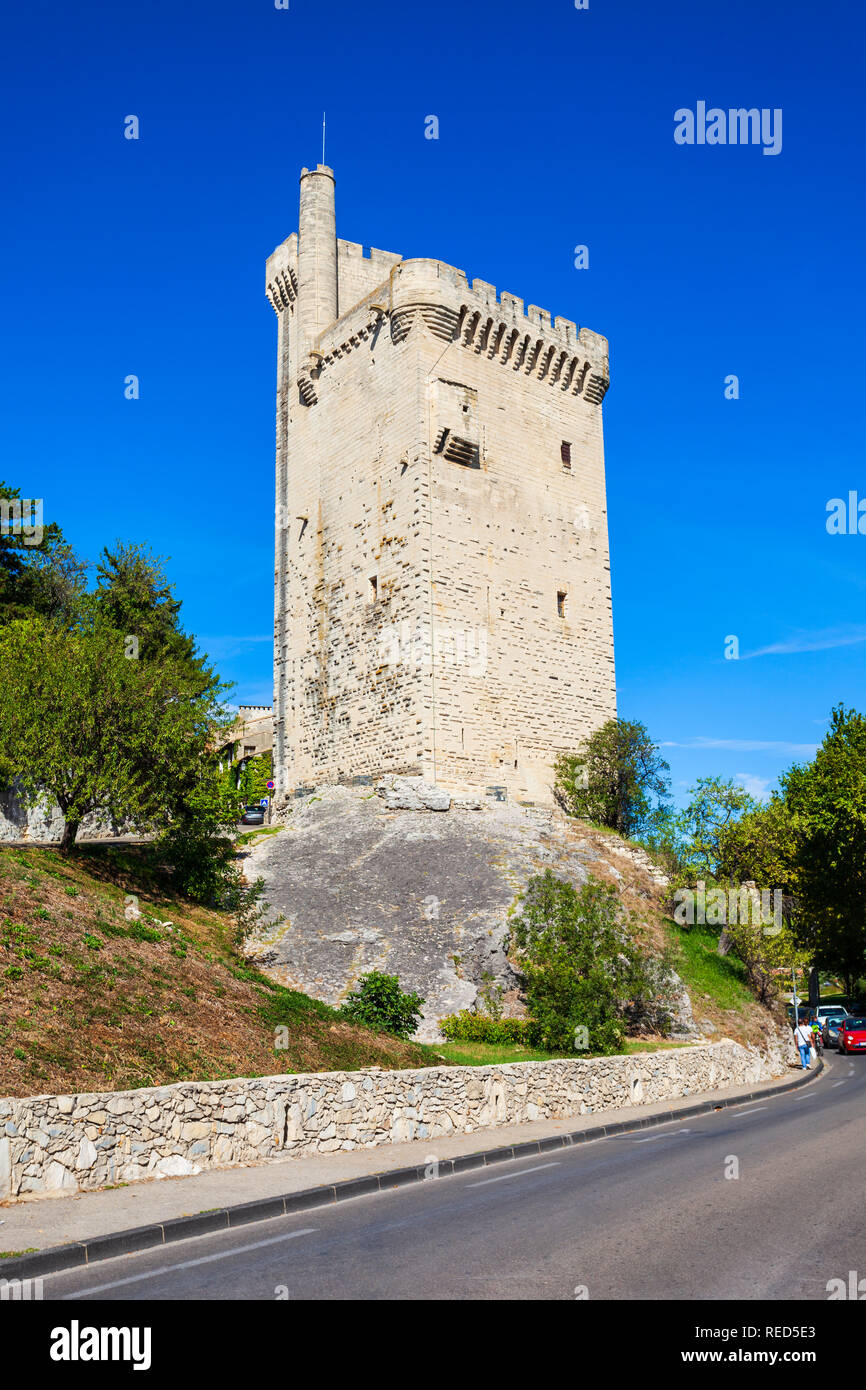 Turm Philipps des Schönen oder Tour Philippe Le Bel ist ein mittelalterlicher Turm in der Stadt Avignon in Südfrankreich Stockfoto