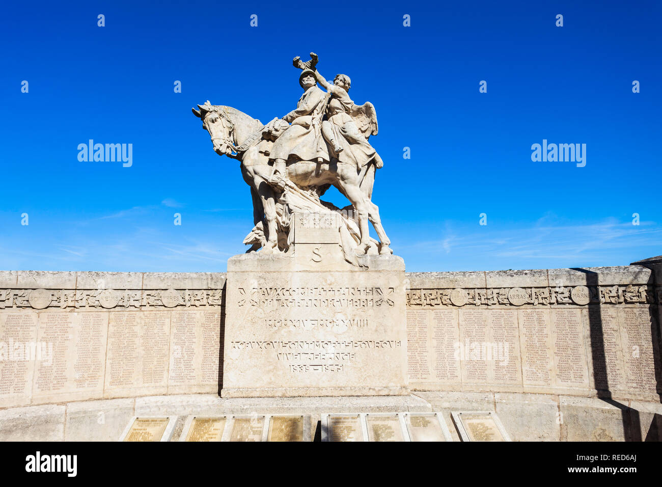 Kriegerdenkmal Denkmal in Saumur, Loiretal in Frankreich Stockfoto