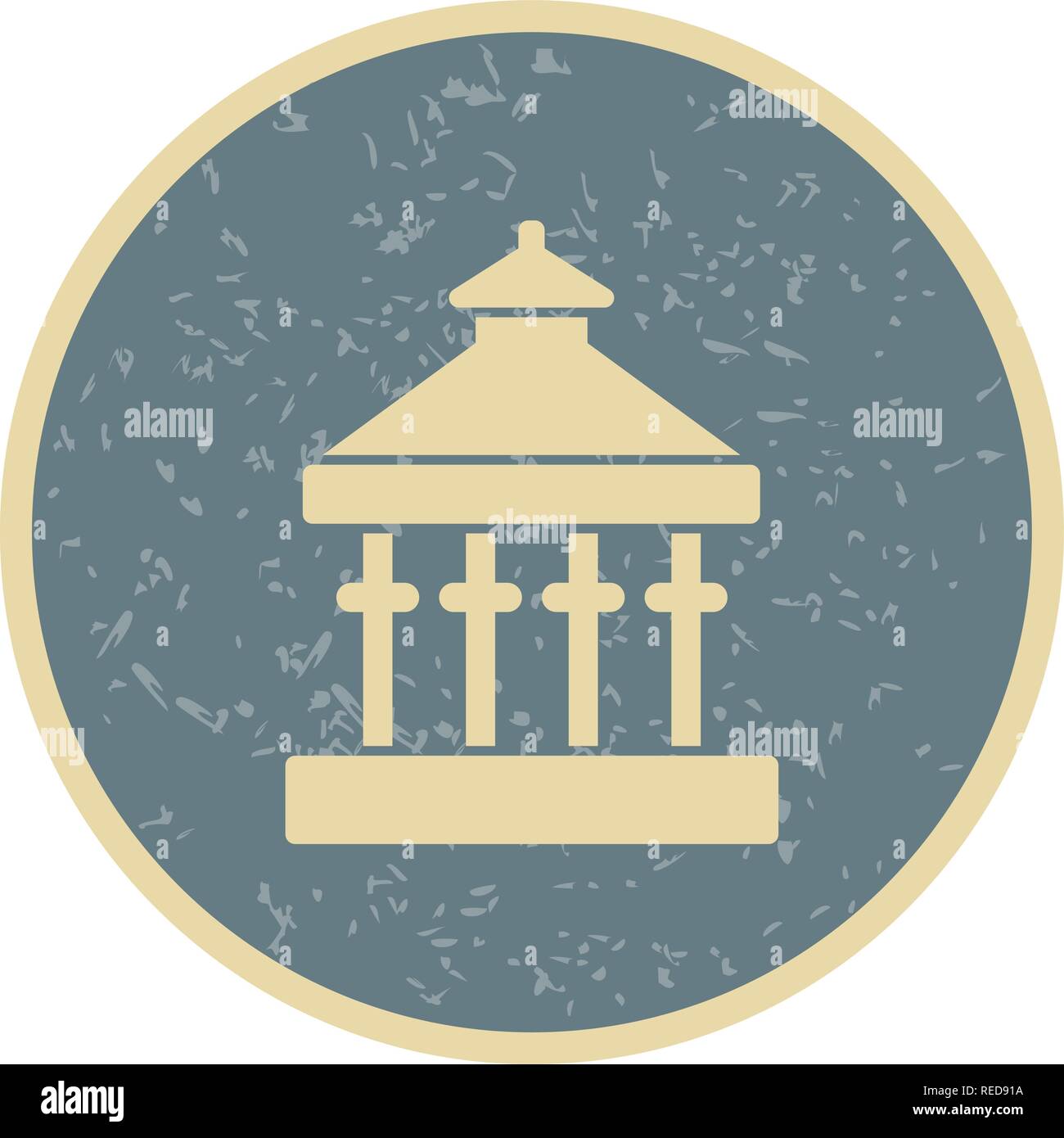 Veranda Vektor Icon Zeichen Symbol Vektor Illustration für den privaten ...