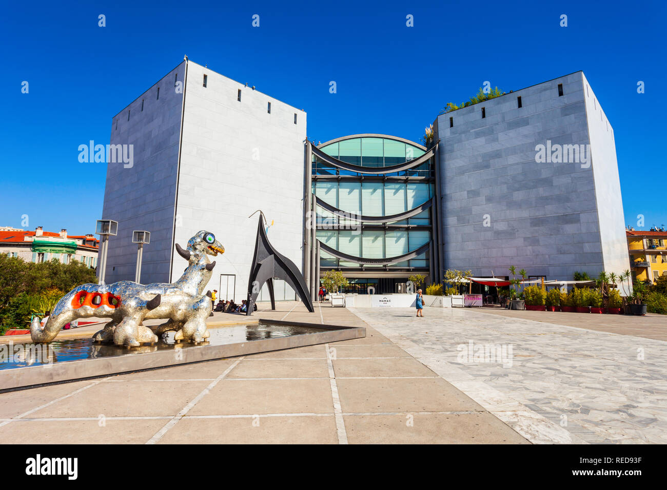 Nizza, Frankreich - 27 SEPTEMBER 2018: Museum für Moderne und Zeitgenössische Kunst oder MAMAC in Nizza, Frankreich Stockfoto