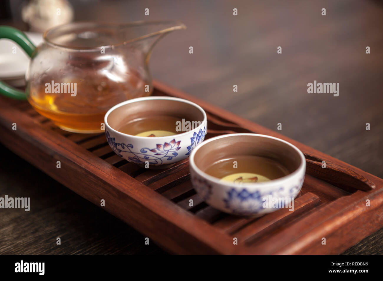 Chinesische Teezeremonie. Stockfoto