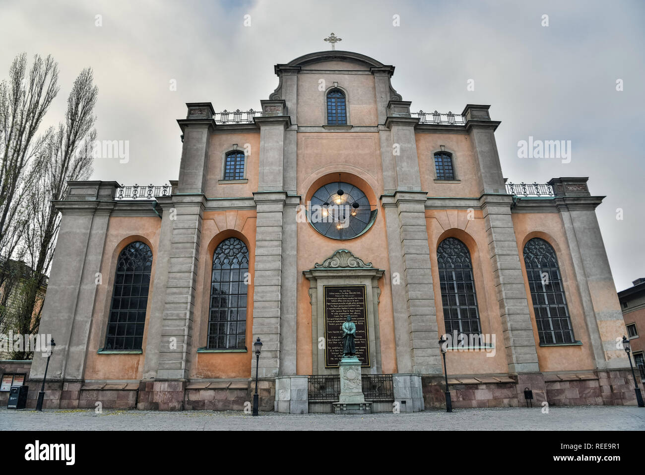 Stockholm, Schweden - 22 November 2018. Außenansicht der Storkyrkan Kirche in Stockholm. Stockfoto