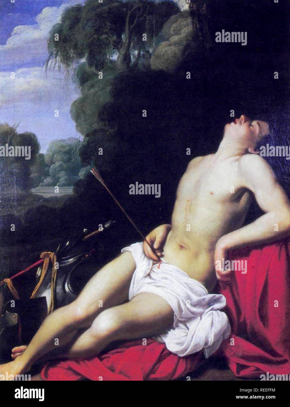 Saint Sebastian von Carlo Saraceni Stockfoto