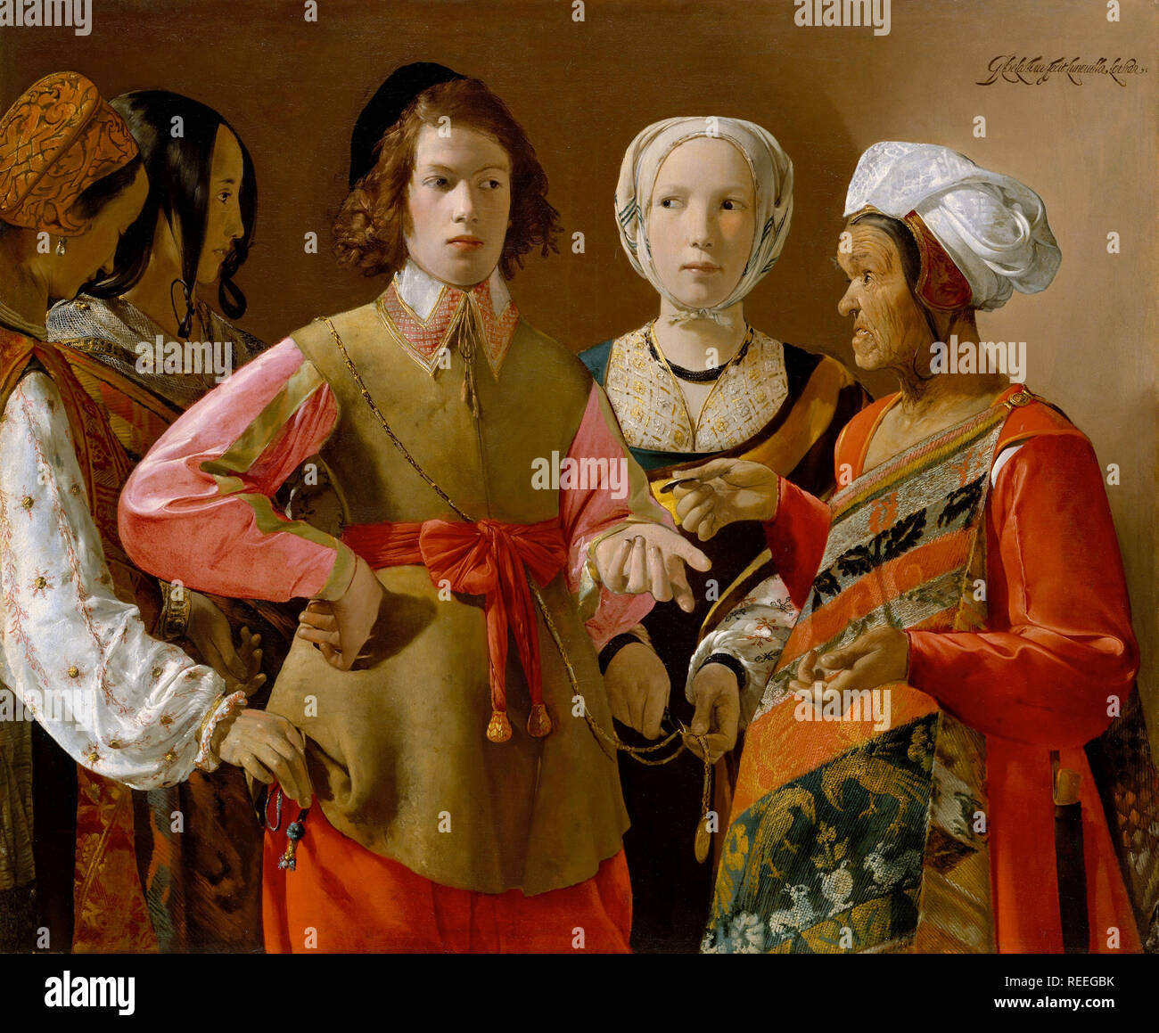 Die Wahrsagerin von Georges de La Tour Stockfoto