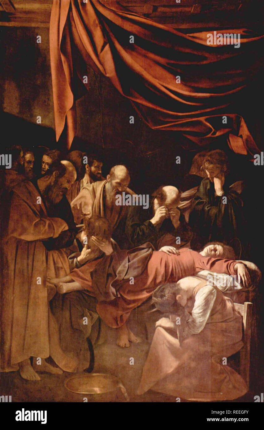 Der Tod der Jungfrau (1606) von Caravaggio Stockfoto
