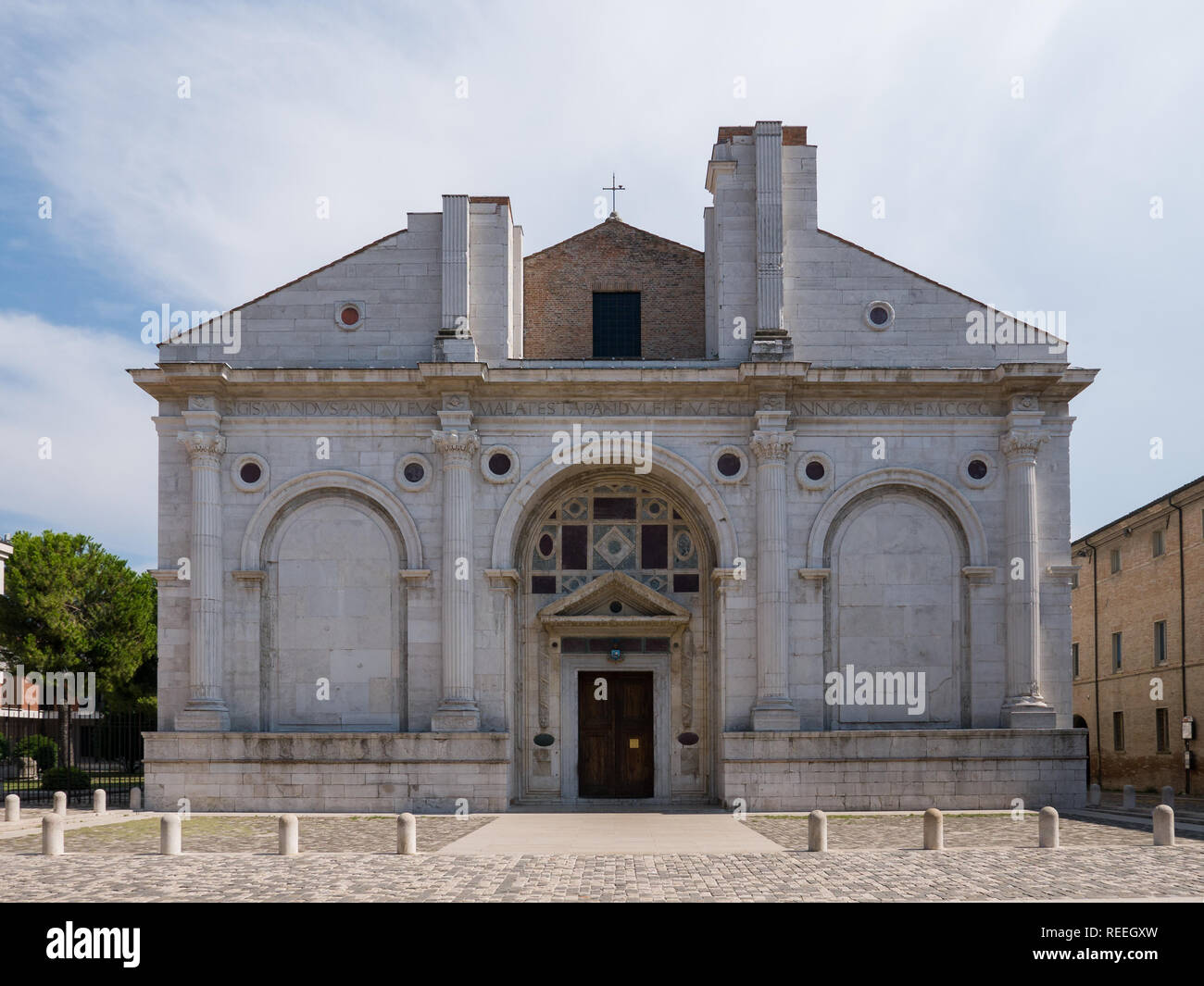 Tempio Malatestiano (Bedeutung der Malatesta Tempel) unvollendete Kathedrale Kirche namens für St Francis, Rimini Stockfoto