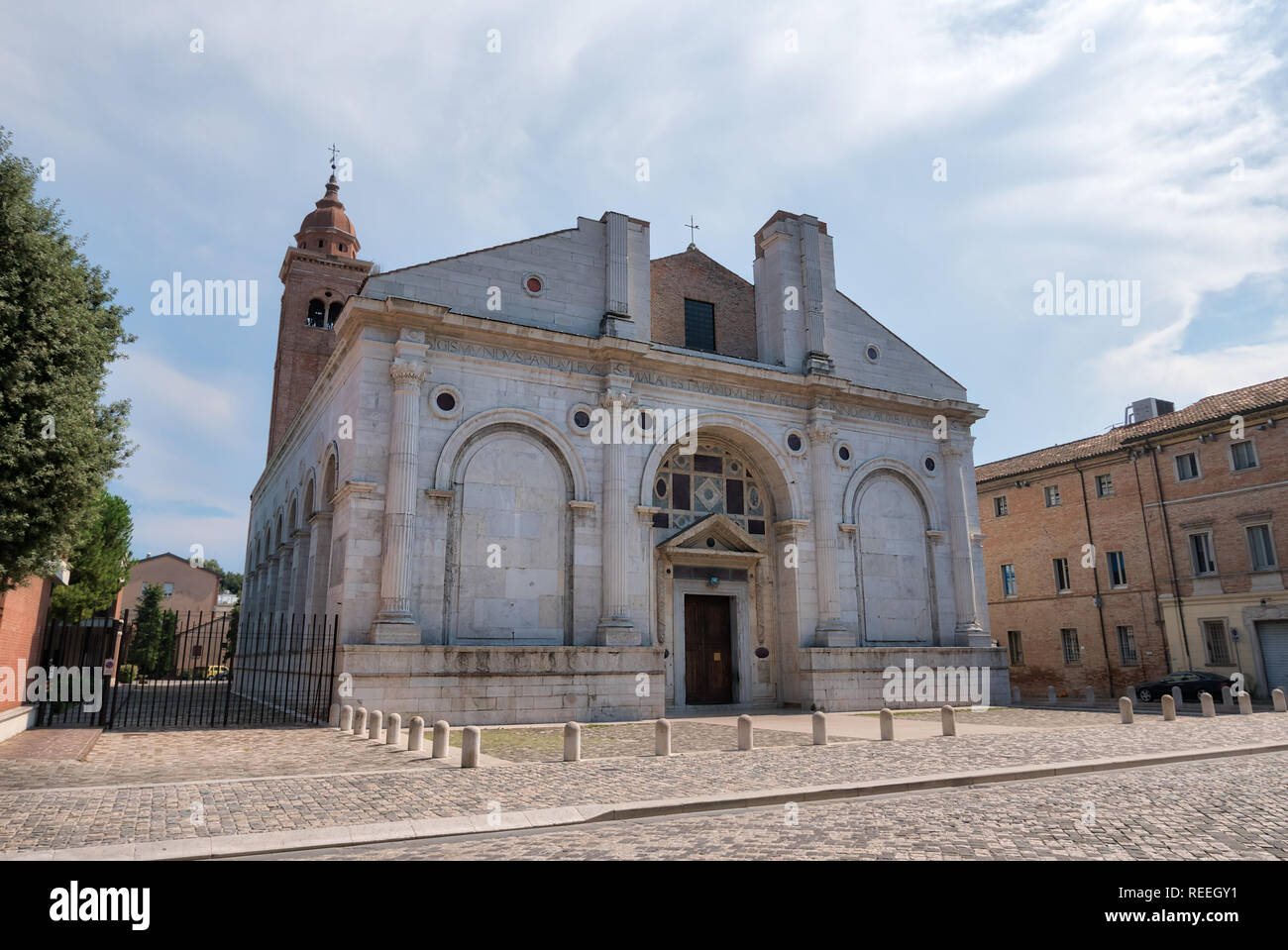 Tempio Malatestiano (Bedeutung der Malatesta Tempel) unvollendete Kathedrale Kirche namens für St Francis, Rimini Stockfoto