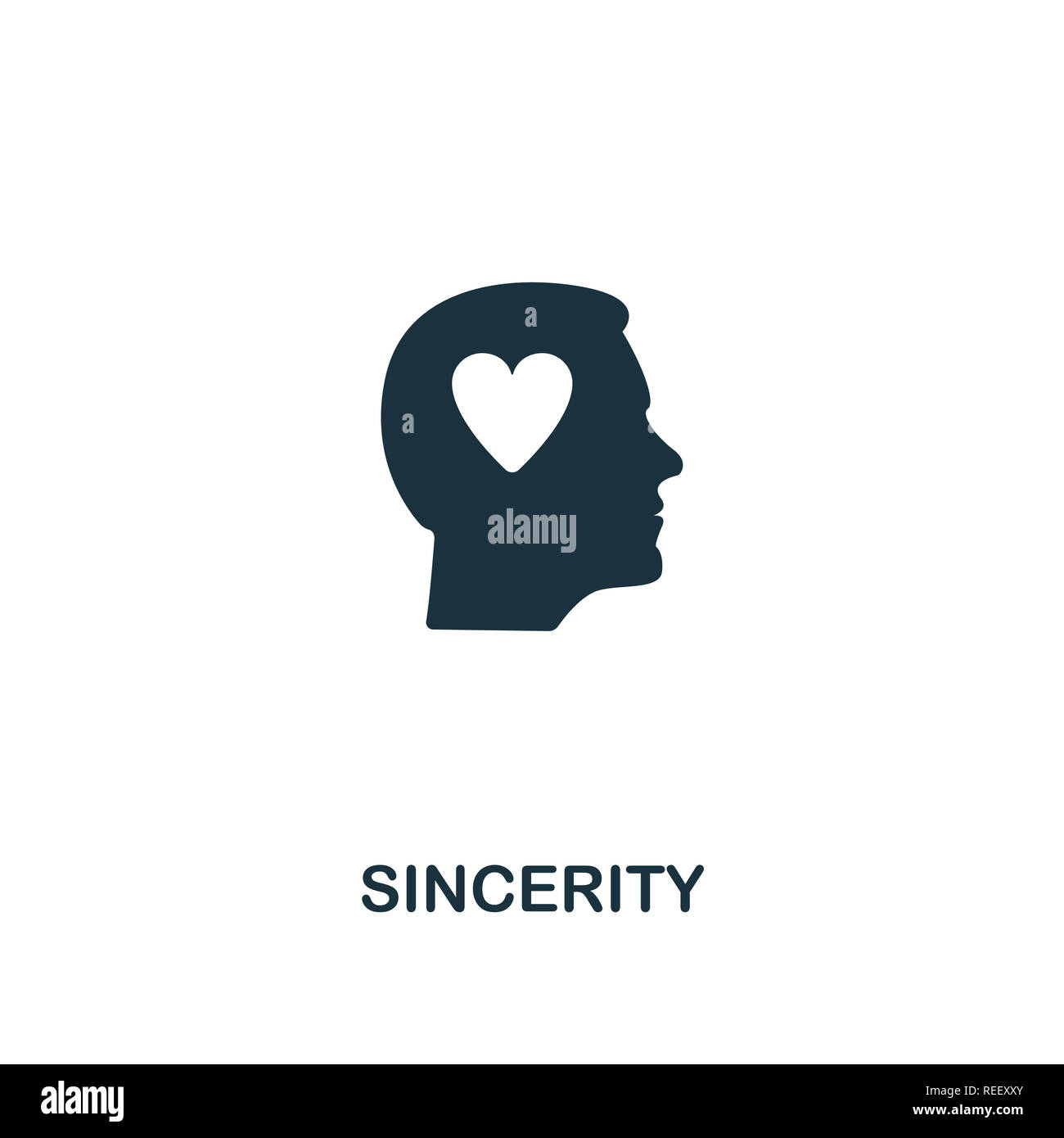 Aufrichtigkeit Symbol. Premium Design von einflussnehmer Sammlung. Pixel Perfect Aufrichtigkeit Symbol für Web Design, Anwendungen, Software, drucken. Stockfoto