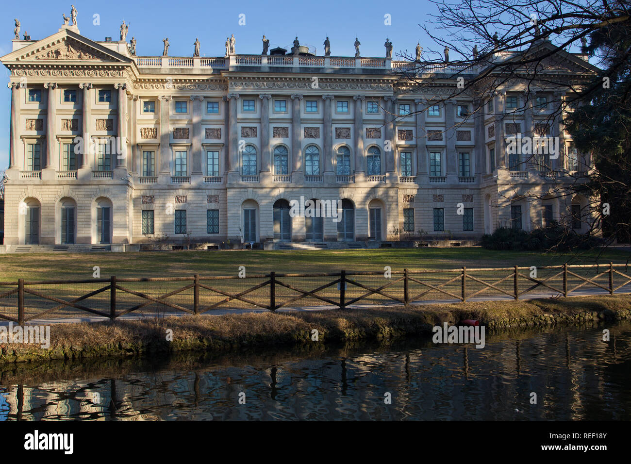 Die Königliche Villa von Mailand (Villa Belgiojoso Bonaparte, auch bekannt als Villa Reale) - 1790/1796 - Heute ist die Heimat der Galleria d'Arte Moderna Stockfoto