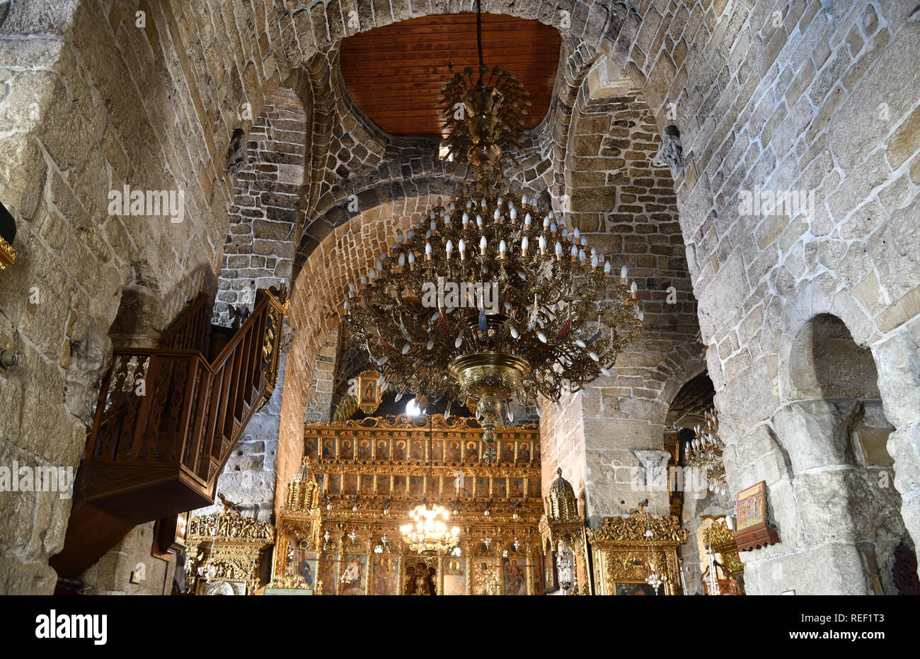 Die Decke in der Kirche des St. Lazarus in Larnaca, Zypern Stockfoto