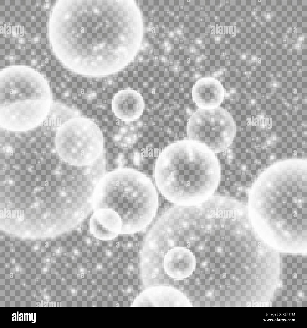 Lichter auf transparentem Hintergrund. Magiekonzept. Weiße Glitzer Welle abstrakt Vektorgrafik. Weiße Sternenstaub trail glitzernden Partikel isoliert. Stock Vektor
