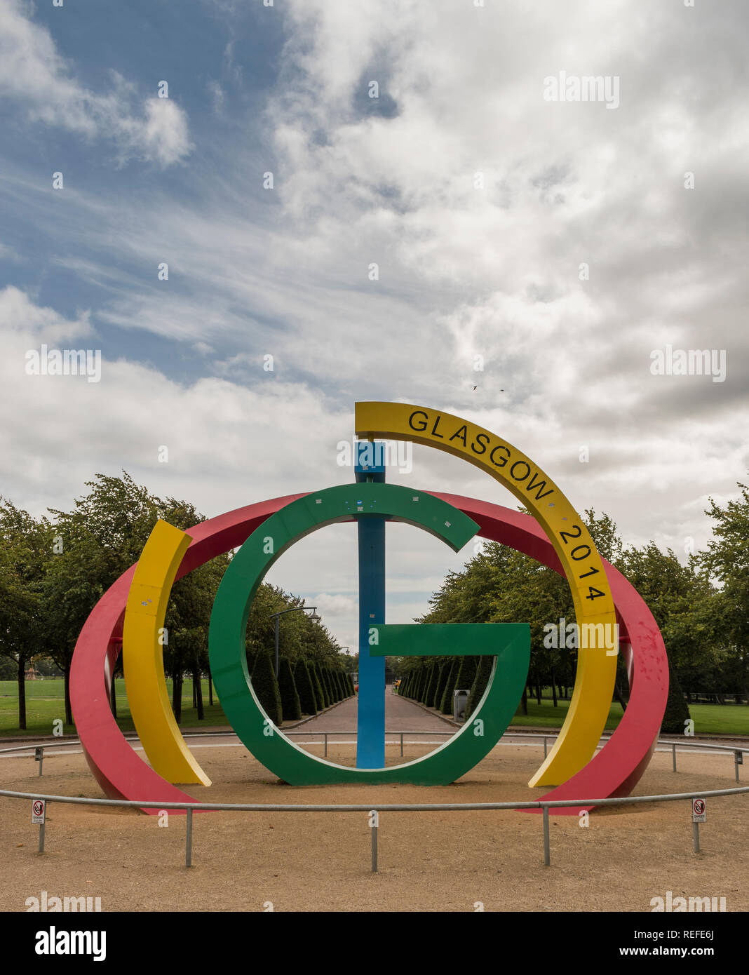 Kunst Installation für die Commonwealth Games 2014 in einem Park im Zentrum von Glasgow. Stockfoto