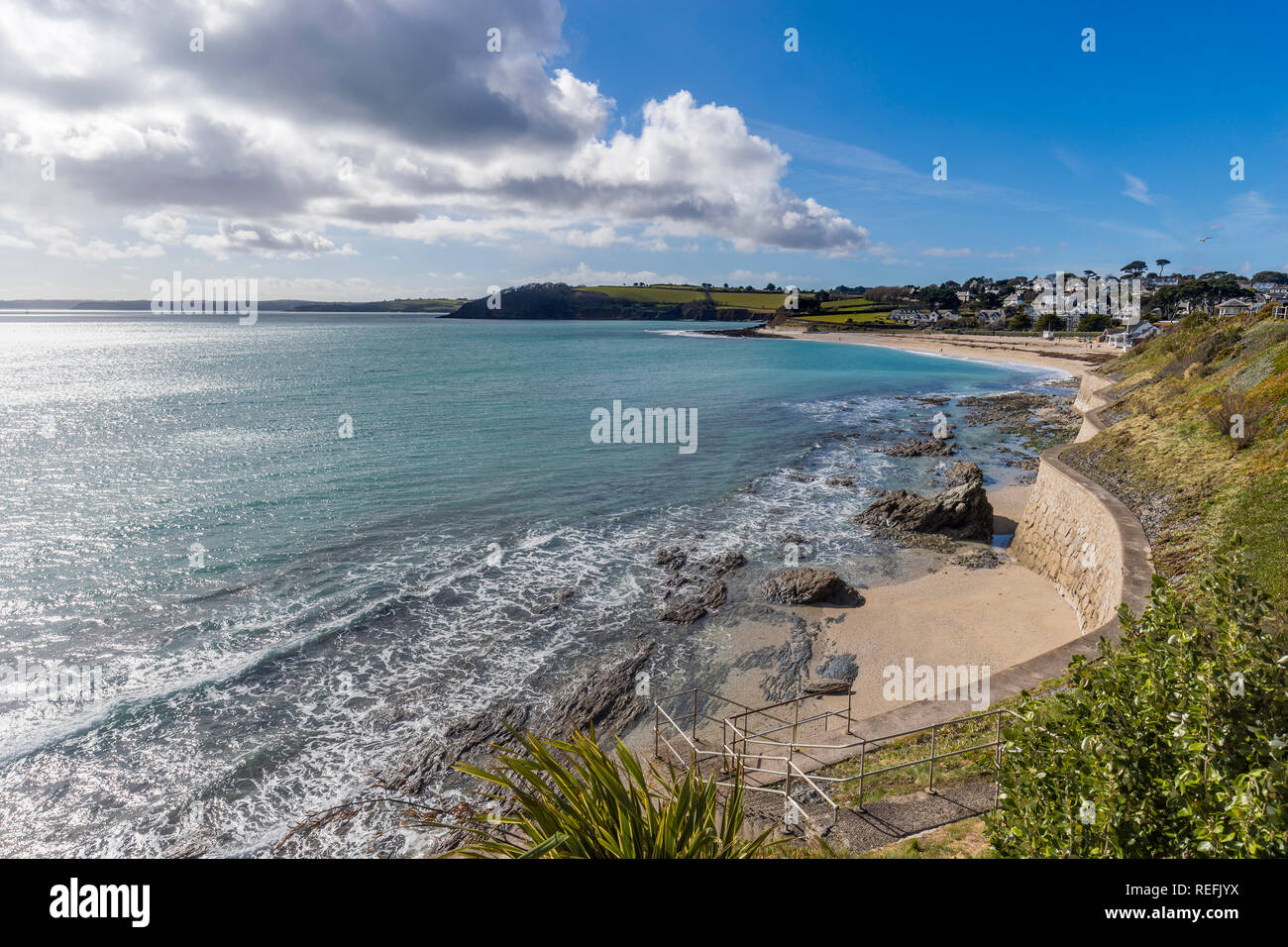 Gyllyngvase Beach, Falmouth, Cornwall, UK Stockfoto