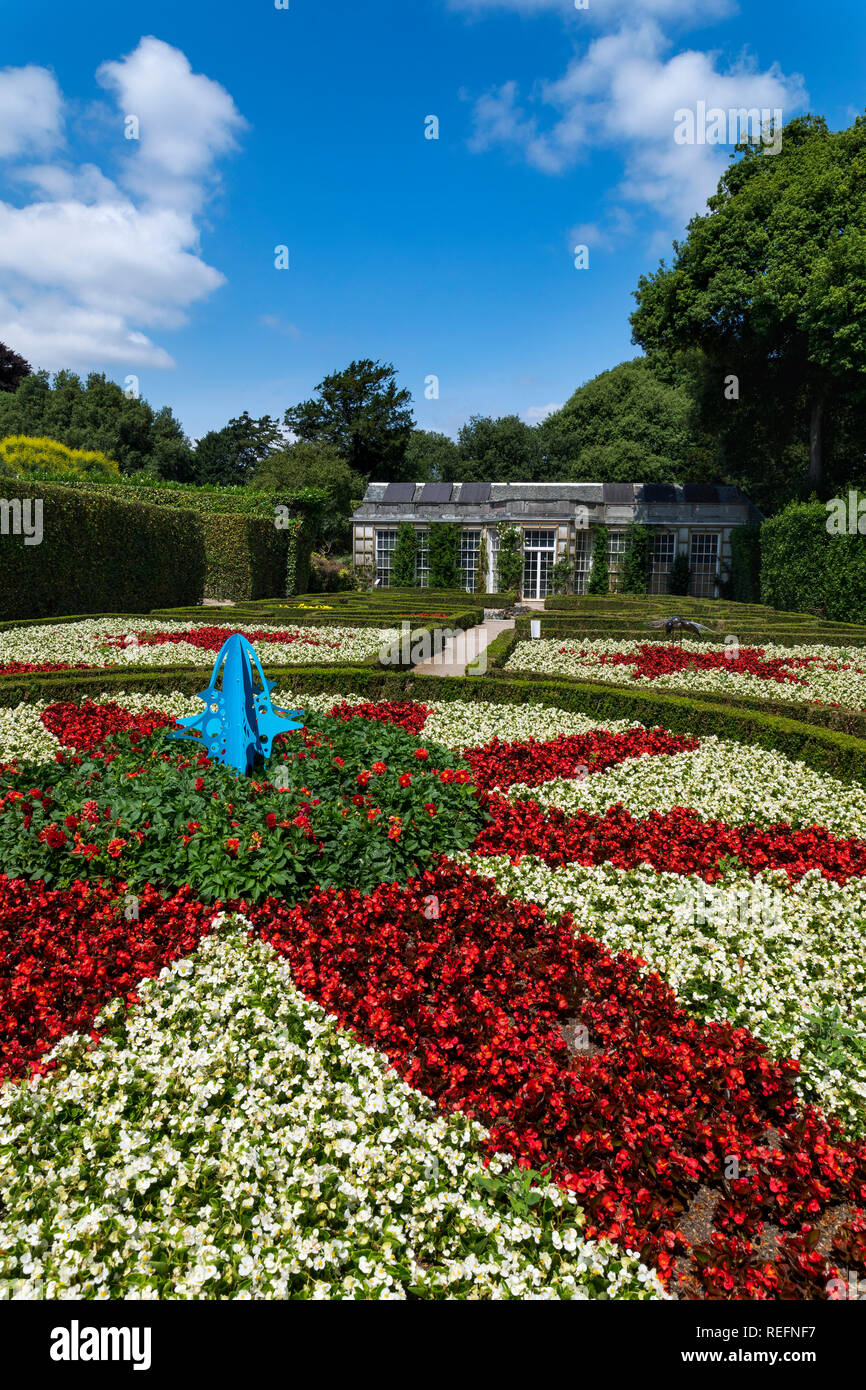 Mount Edgcumbe Gärten; Cornwall, UK Stockfoto