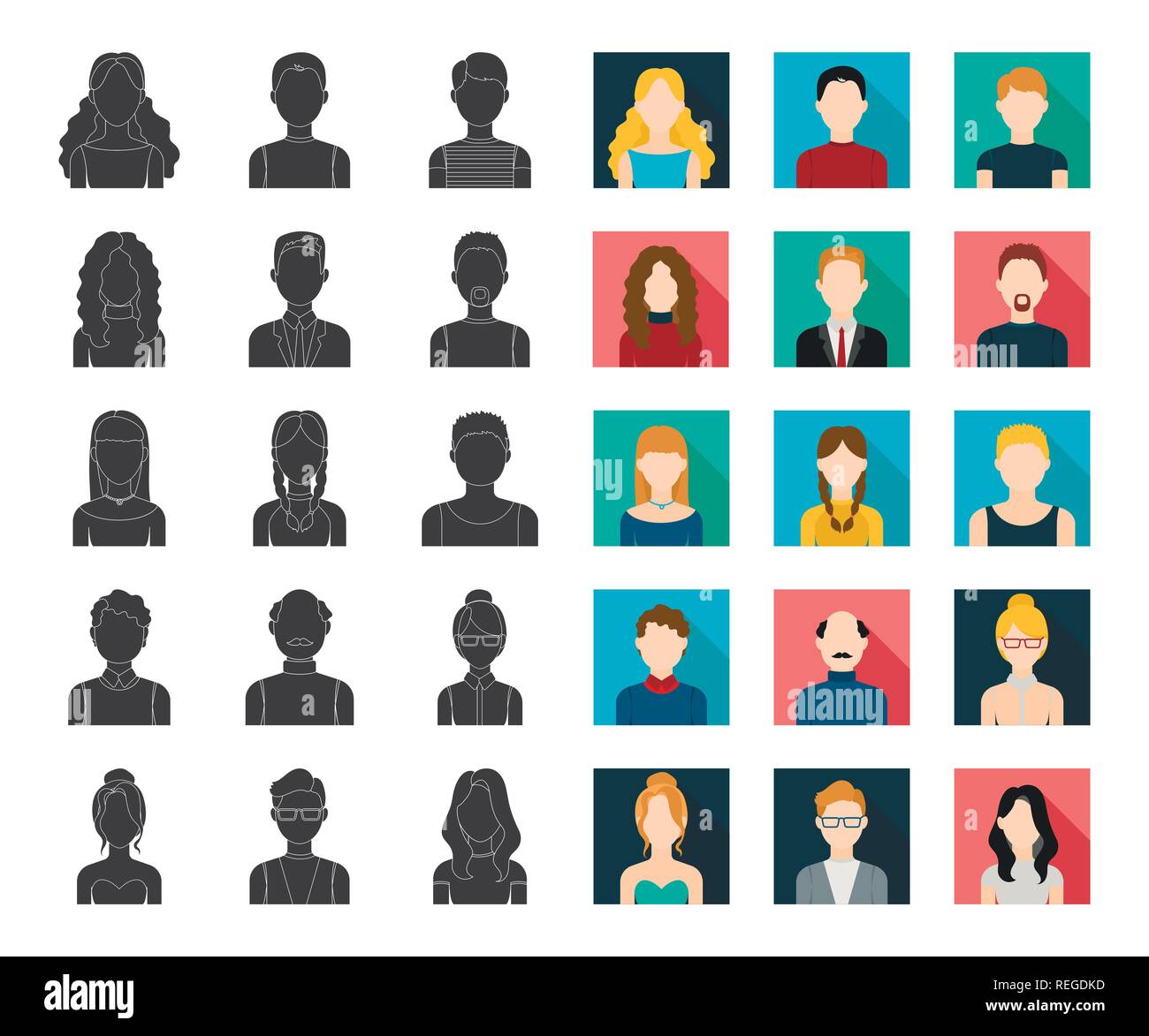 Aussehen, Kunst, Athlet, Avatar, Glatze, Bart, schwarz, flach, Junge, Sammlung, Design, Kleid, Gesicht, Mimik, Mode, Mädchen, Gläser, Großvater, Großmutter, Frisur, Kopf, menschliche, Icon, Illustration, isoliert, Logo, Mann, Schnurrbart, Außen, Menschen, Personen, Portrait, Satz, Zeichen, Stiefvater, Stiefmutter, Stil, Symbol, Lehrer, Riegel, Benutzer, Vector, Web, Frau, Arbeiten, Vektor, Vektoren, Stock Vektor