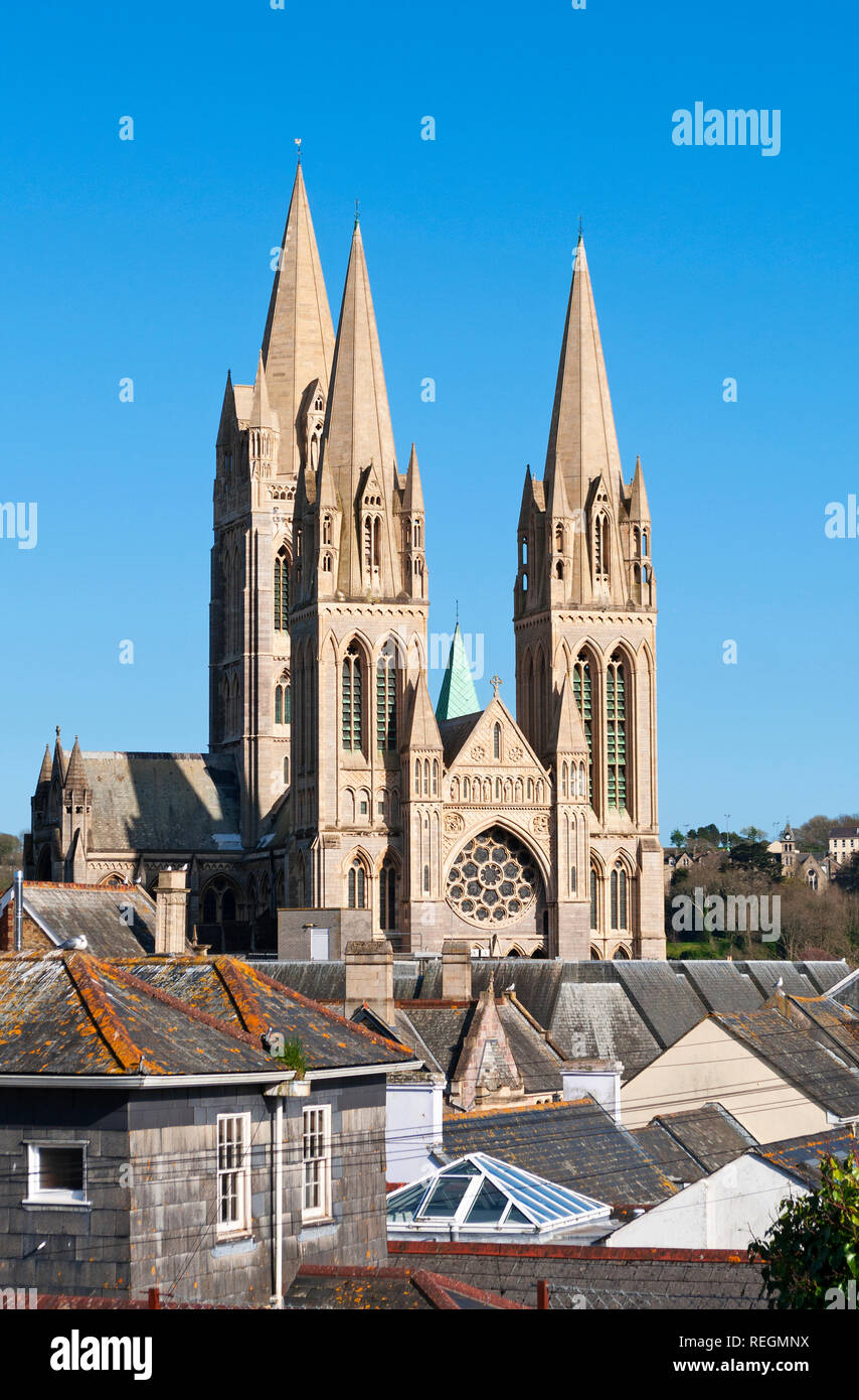 Truro Cathedral, Truro, Cornwall, England, britlan, UK. Stockfoto