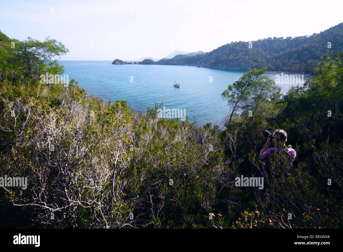 Erstaunlich mediterranen Seenlandschaft in der Türkei. Landschaftsfotografie Stockfoto