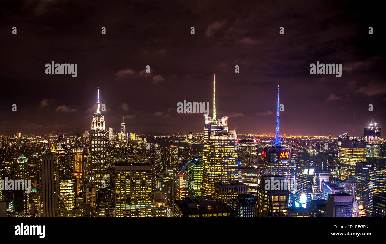 Vista aerea Ciudad de Nueva York Stockfoto
