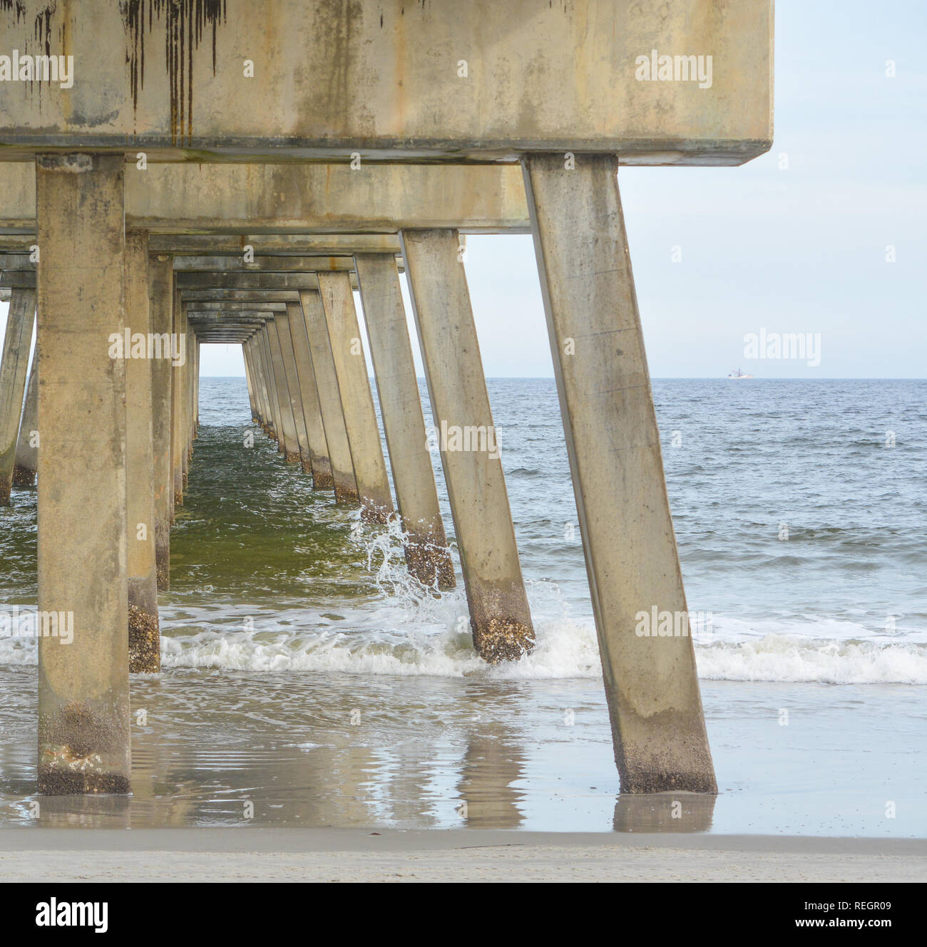 Jacksonville Beach Pier in der Duval County, Florida Stockfoto