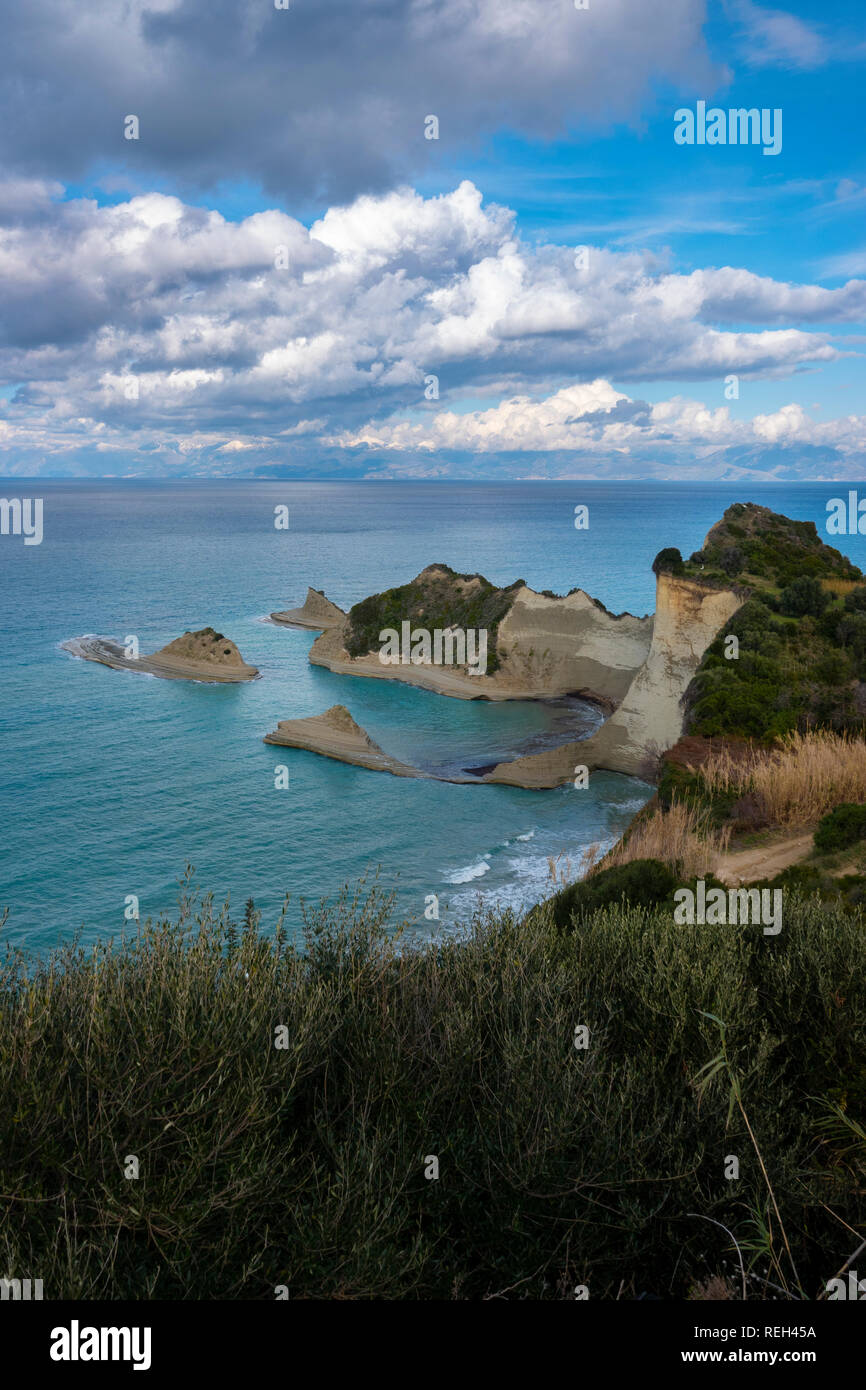 Europa Griechenland Korfu Kap Drastis an der nordwestlichen Spitze der griechischen Insel Stockfoto