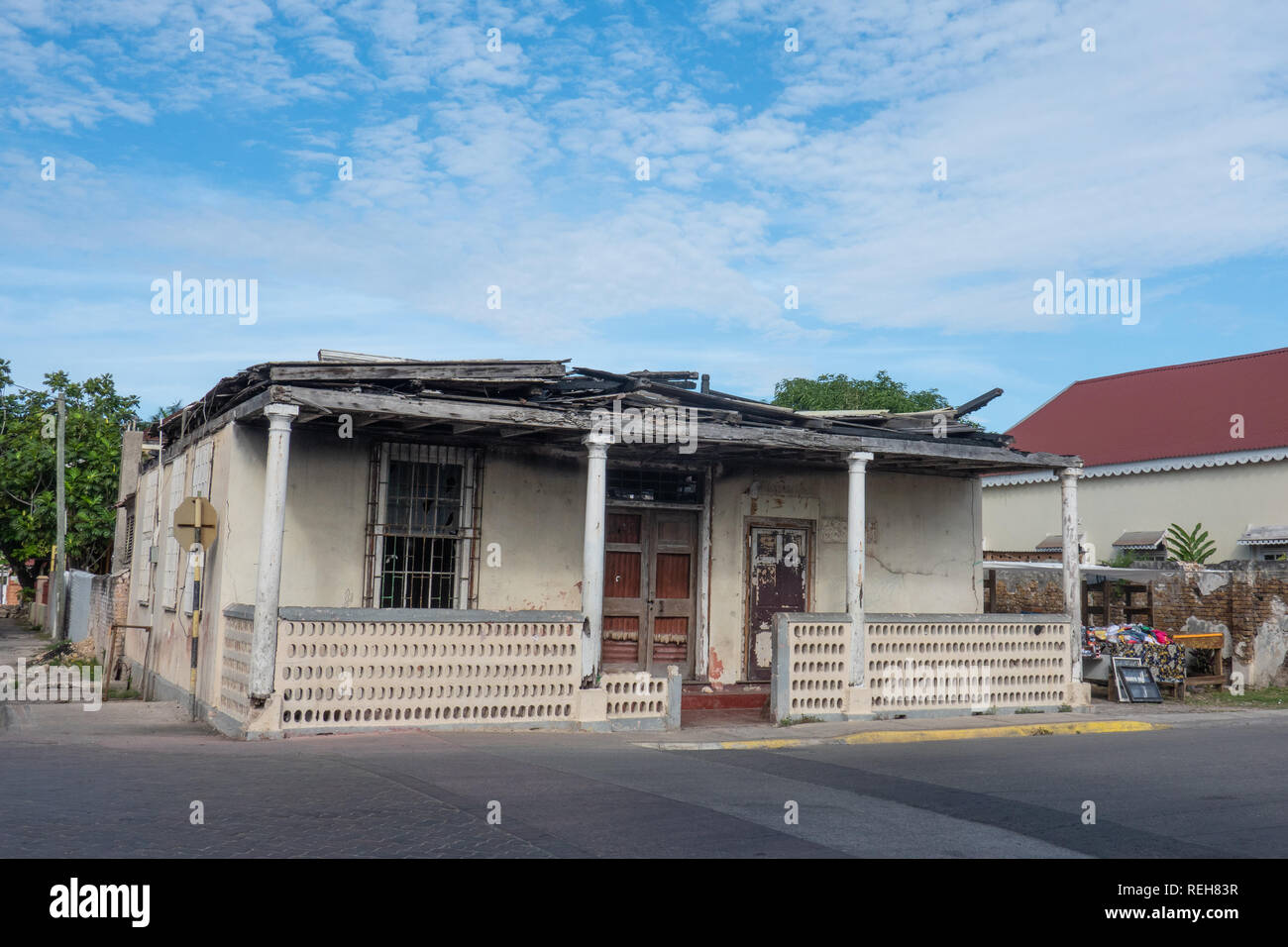 Falmouth Jamaika 19. Dez 2018 Die Molton Barrett Haus bei 7 Market Street war einst ein zweistöckiges Gebäude, errichtet 1795 Stockfoto