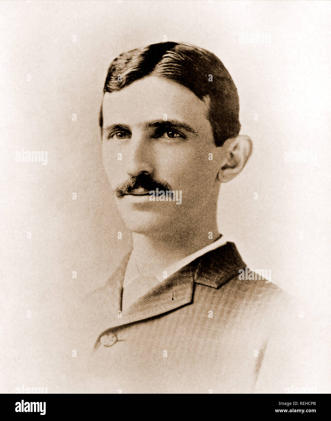 Der Junge Nikola Tesla Stockfoto