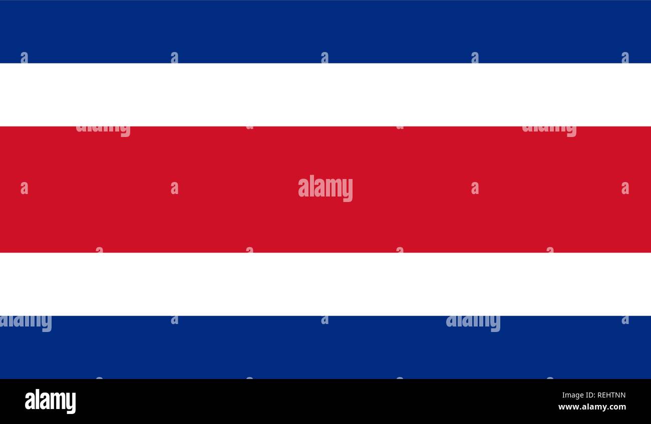 Costa Rica Flagge Stock Vektor
