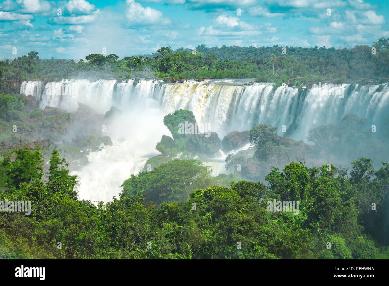 Die Iguazu Wasserfälle in Brasilien Stockfoto