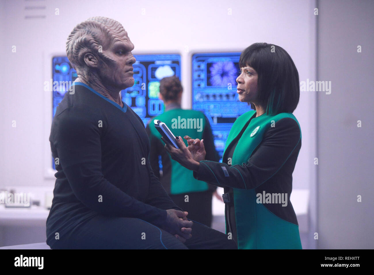 Peter Macon, Penny Johnson Jerald, "Die Orville' Saison 2 (2018) Quelle: Fox Broadcasting Co./Hollywood Archiv Stockfoto