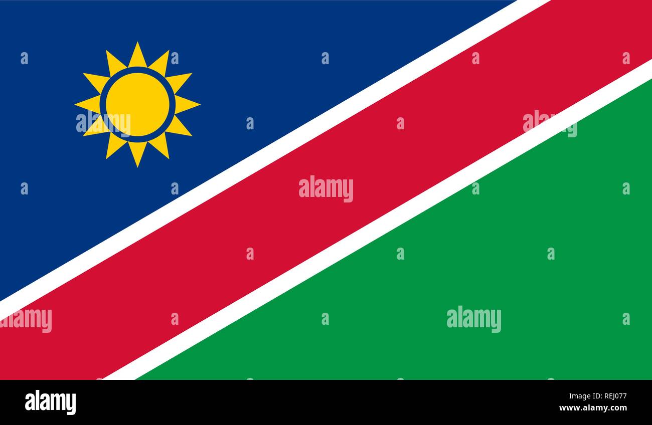 Namibia-Flagge Stock Vektor