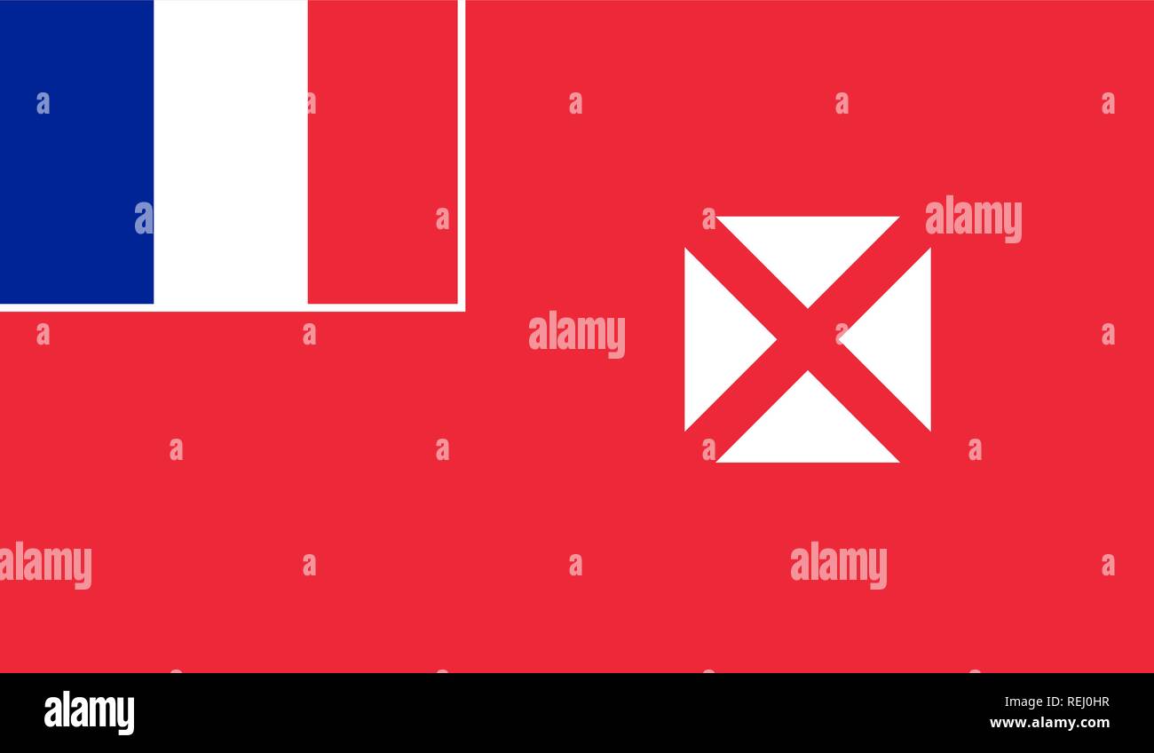 Wallis und Futuna Flagge Stock Vektor