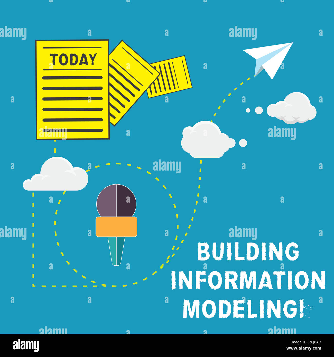 Handschrift text Building Information Modeling. Begriff Sinne ein intelligentes 3D modellbasierte Prozess Informationen und Dokumente durch Cloud-Host Stockfoto