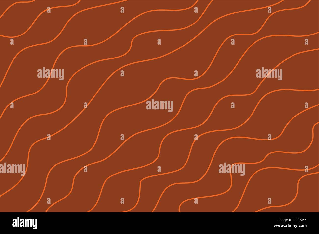 Zusammenfassung Hintergrund Kunst mit geschwungenen Linien in Wave Abstraktion in Orange- und Brauntönen gehalten. Einfache, moderne vector Art. Stock Vektor