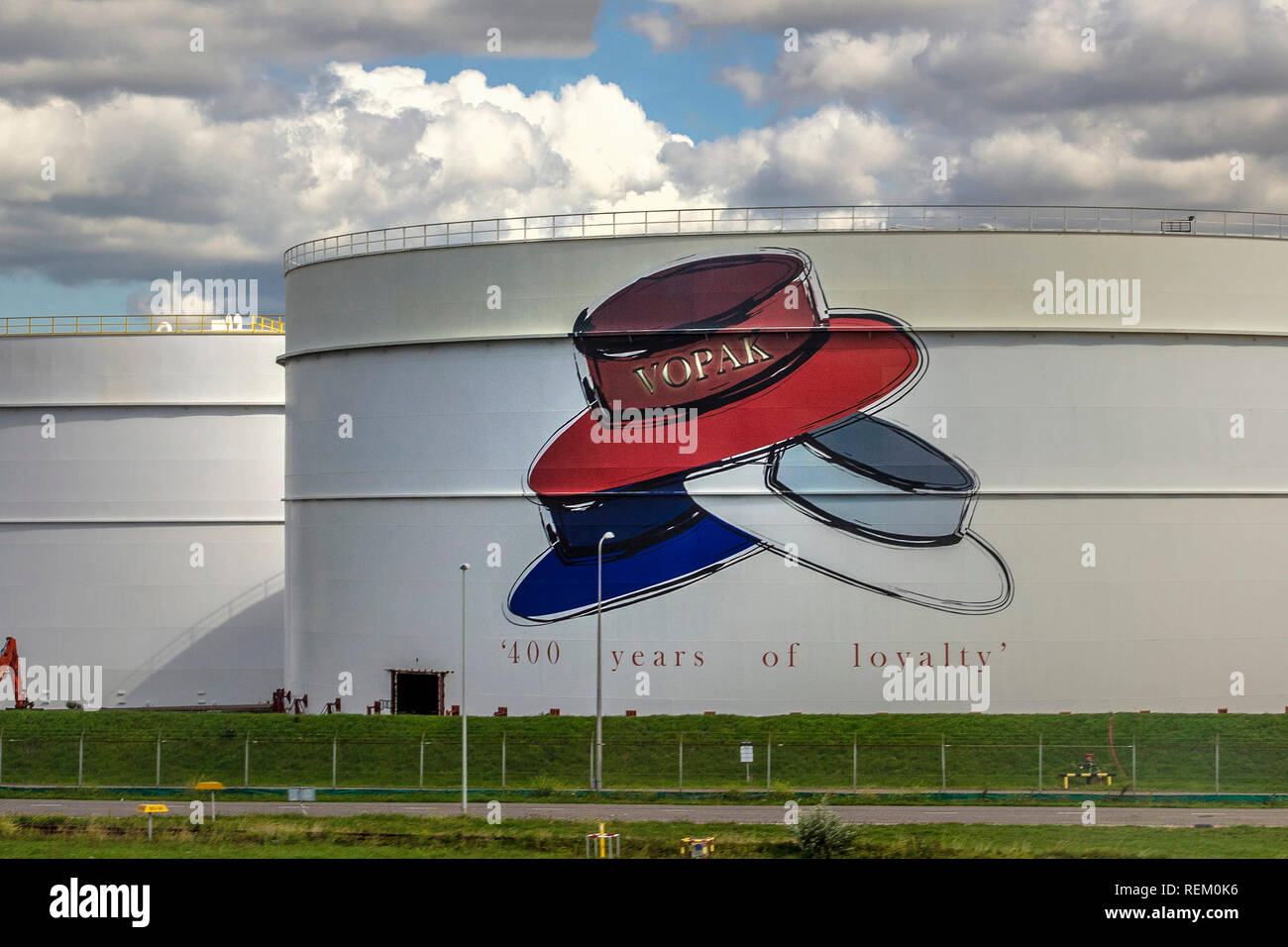 Die Niederlande, Rotterdam, Rotterdam, Hafen. Vopak Terminal Europoort. In großem Umfang unabhängige öl hub Terminal. Stockfoto