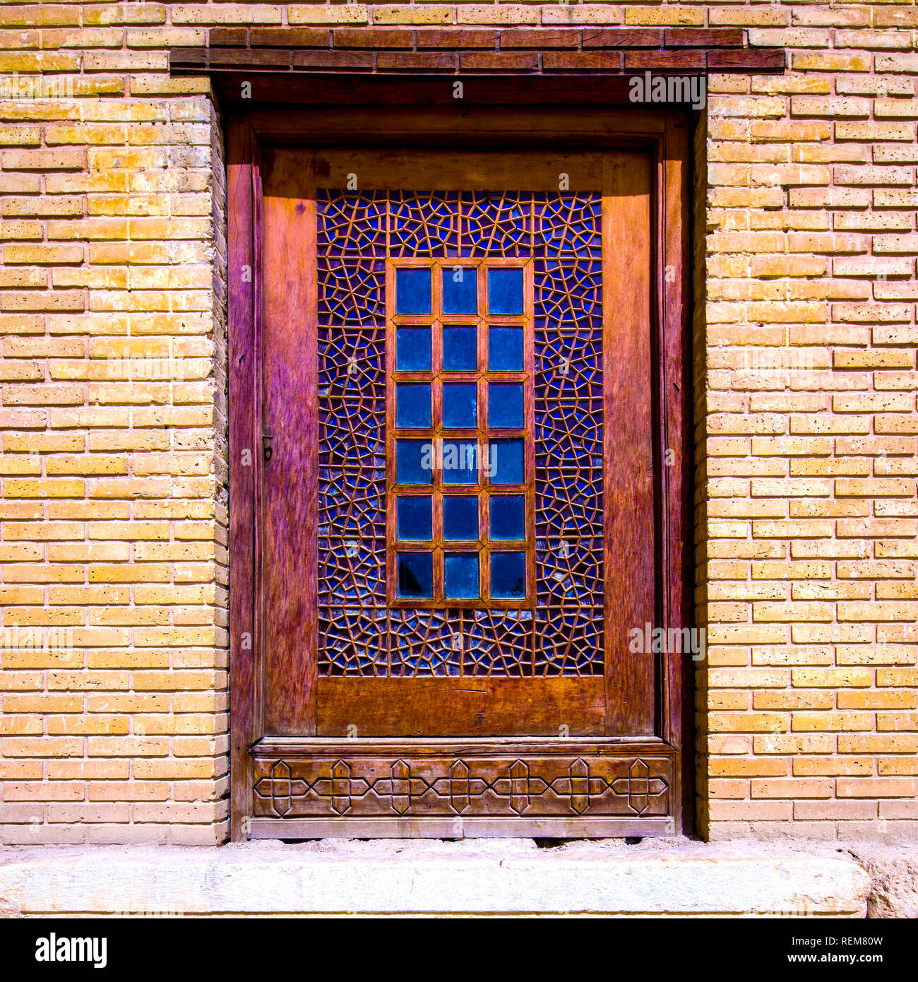 Eine colorsash Fenster in der Arg-e Karim Khan. Shiraz, Iran. Stockfoto