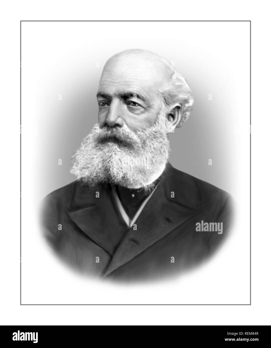 August von Kekule 1829-1896 Deutsch Organische Chemie Stockfoto