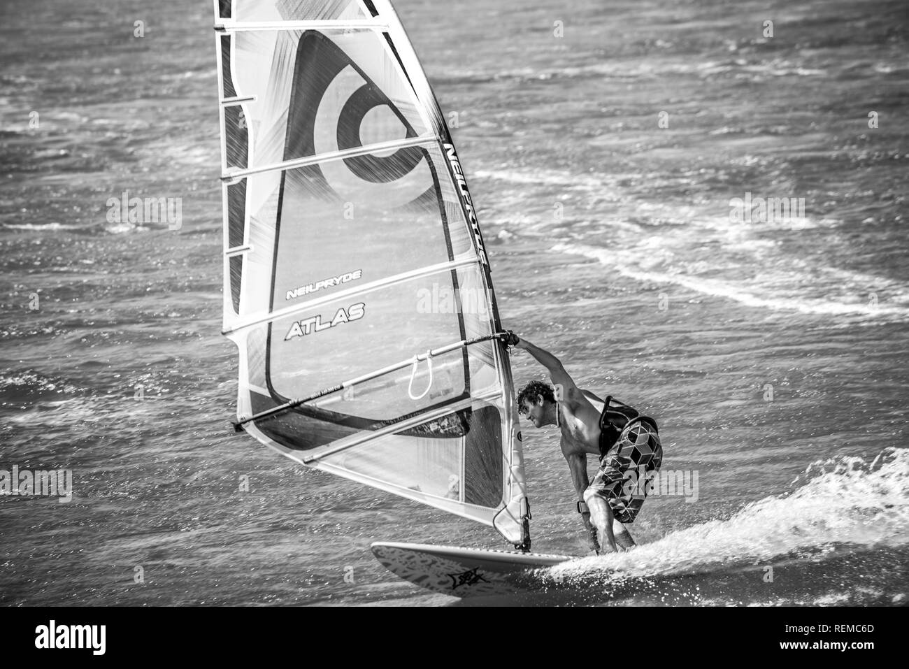 Windsurfer in Queensland, Australien Stockfoto