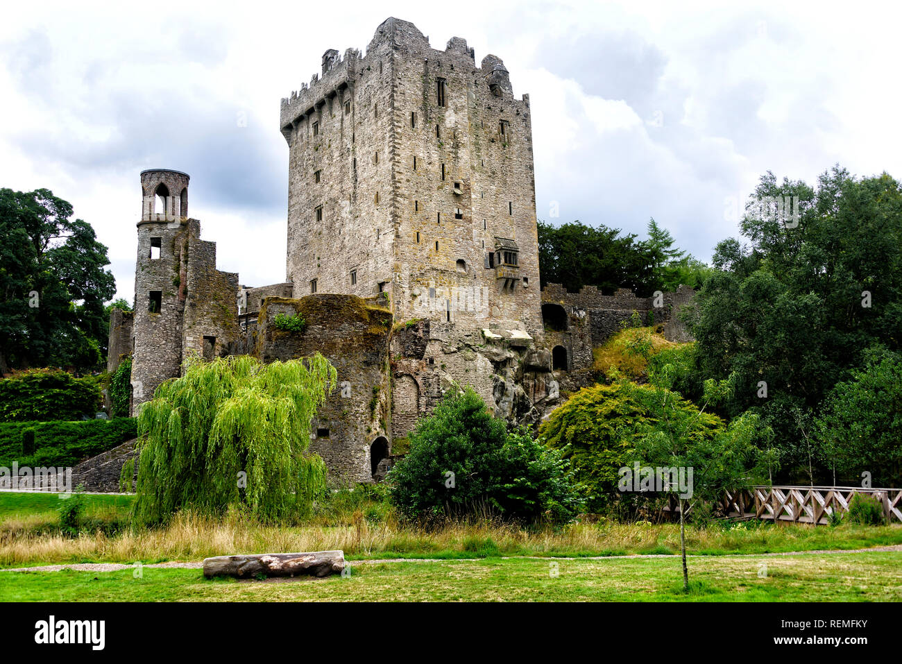 Blarney Castle, eine mittelalterliche Festung in Blarney im Jahr 1210 gebaut. Stockfoto