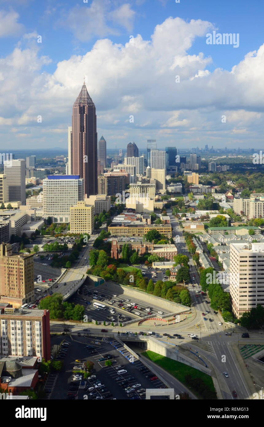 Georgia's wunderschöne Skyline in Atlanta Stockfoto