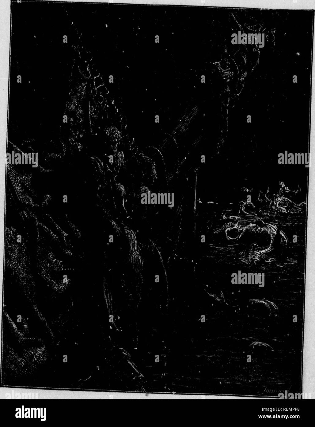 . Meer und Land [microform]: Eine illustrierte Geschichte der wunderbare und seltsame Dinge der Natur bestehenden vor und seit der Sintflut... : Eine natürliche Geschichte des Meeres durch Rühren Abenteuer mit Walen illustriert... : Auch eine natürliche Geschichte der Land-Kreaturen wie Löwen,... : Das ist eine Beschreibung der Kannibalen und wilde Rennen der Welt angehängt, ihren Bräuchen, Gewohnheiten, Wildheit und neugierig. Zoologie; Naturgeschichte; Zoologie; Baron. Meine 8 TBR 1 E8 OP DER TIEFSEE. 361. Jenseits der Schatten des Schiffes sah ich T "ir-rxTA. r^'r. - 4. Bitte beachten Sie, dass diese Bild Stockfoto