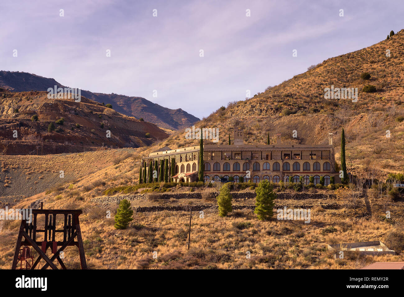 Douglas Herrenhaus in Jerome State Historic Park in Arizona Stockfoto