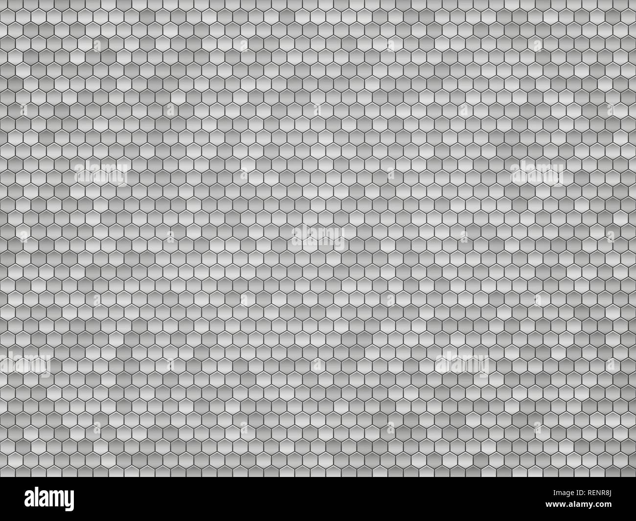 Silber Metall hexagon Textur Stock Vektor