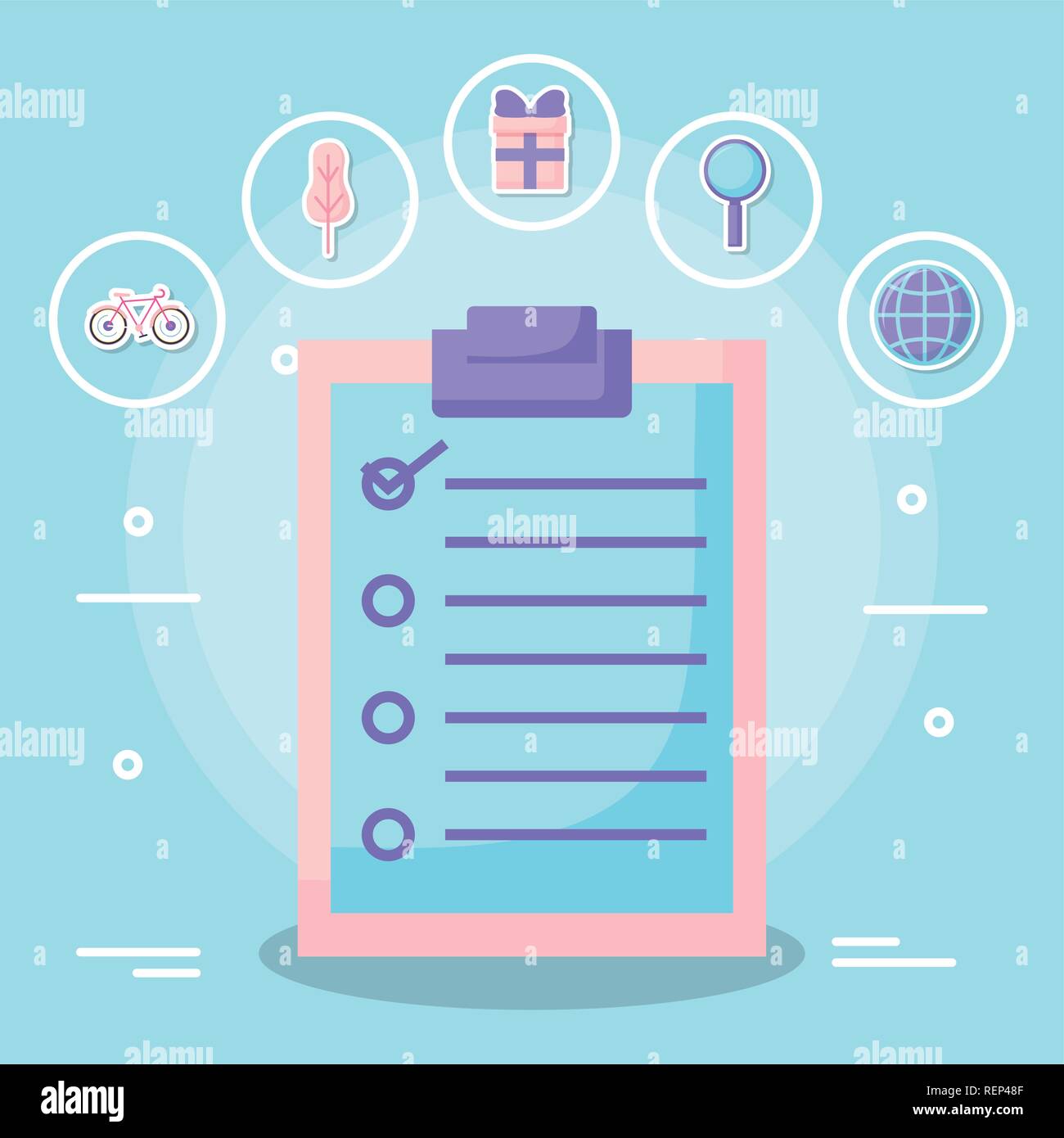 Checkliste Blau Stockfotos und -bilder Kaufen - Alamy