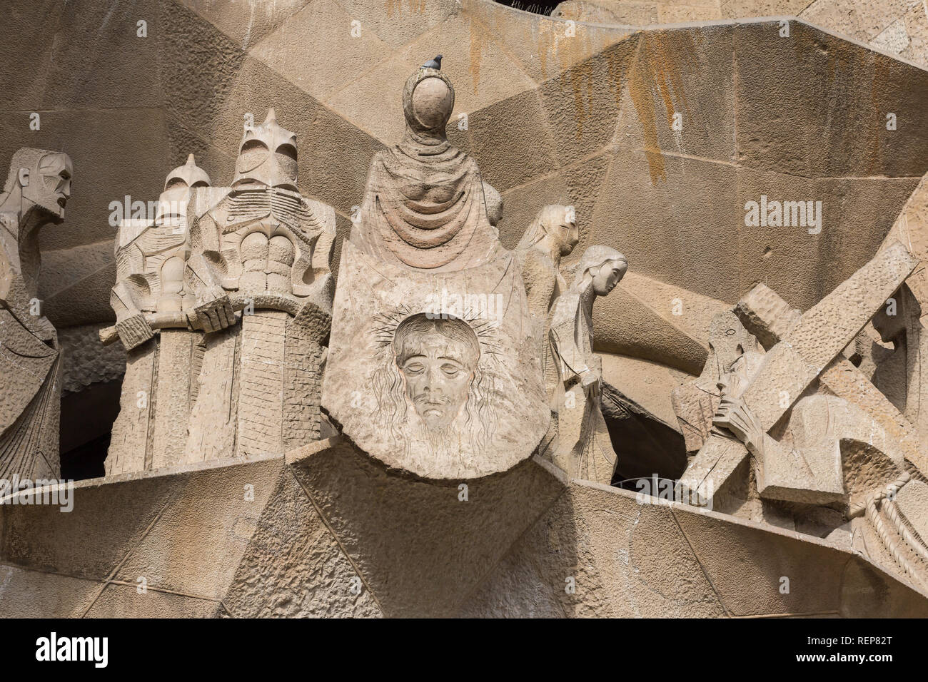 Barcelona, Spanien - 26. März 2018: La Sagrada Familia - die imposante Kathedrale von Gaudí entworfen, die sich seit dem 19. März 1882 und Nr. Stockfoto