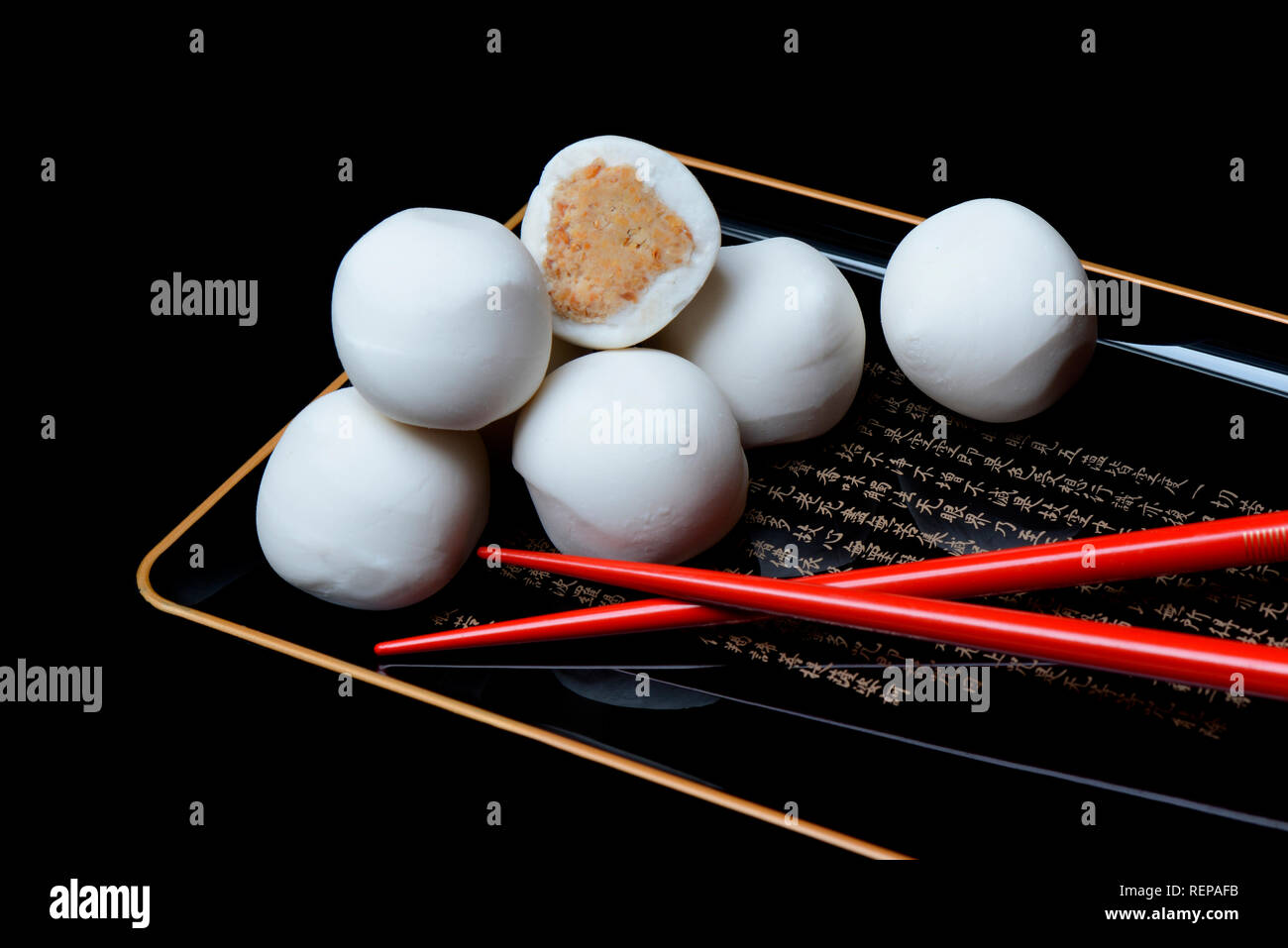 Klebreis Knödel Stockfoto