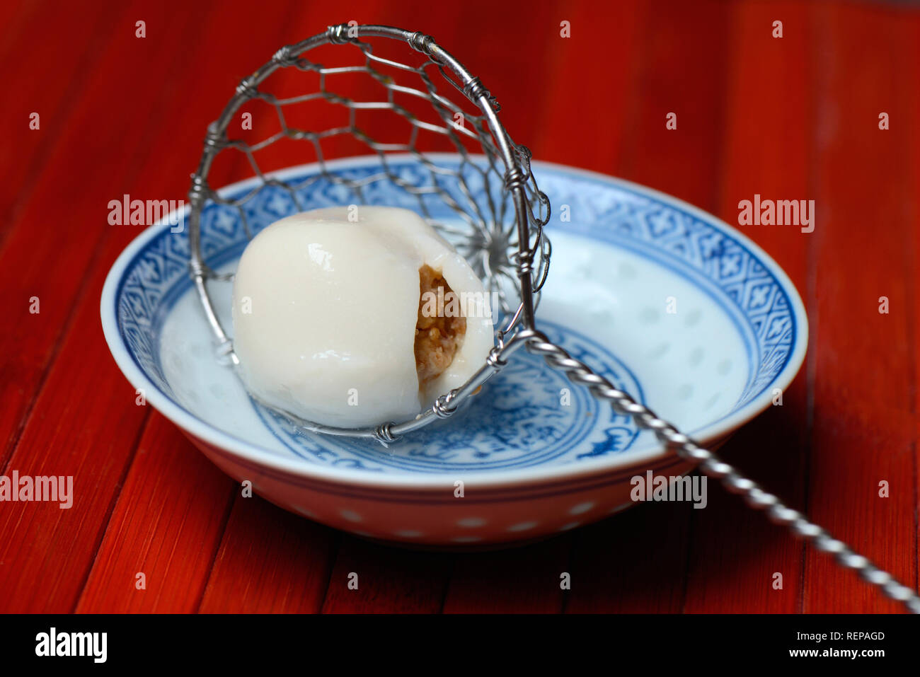 Klebreis Knödel Stockfoto