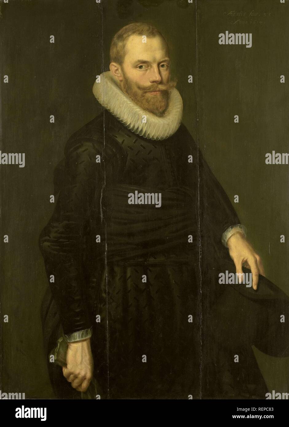 Portrait von dirck Hasselaer. Dating: 1614. Maße: Support: H 114,6 cm × w 82,8 cm; d 8 cm. Museum: Rijksmuseum, Amsterdam. Autor: Cornelis Van Der Voort. Stockfoto
