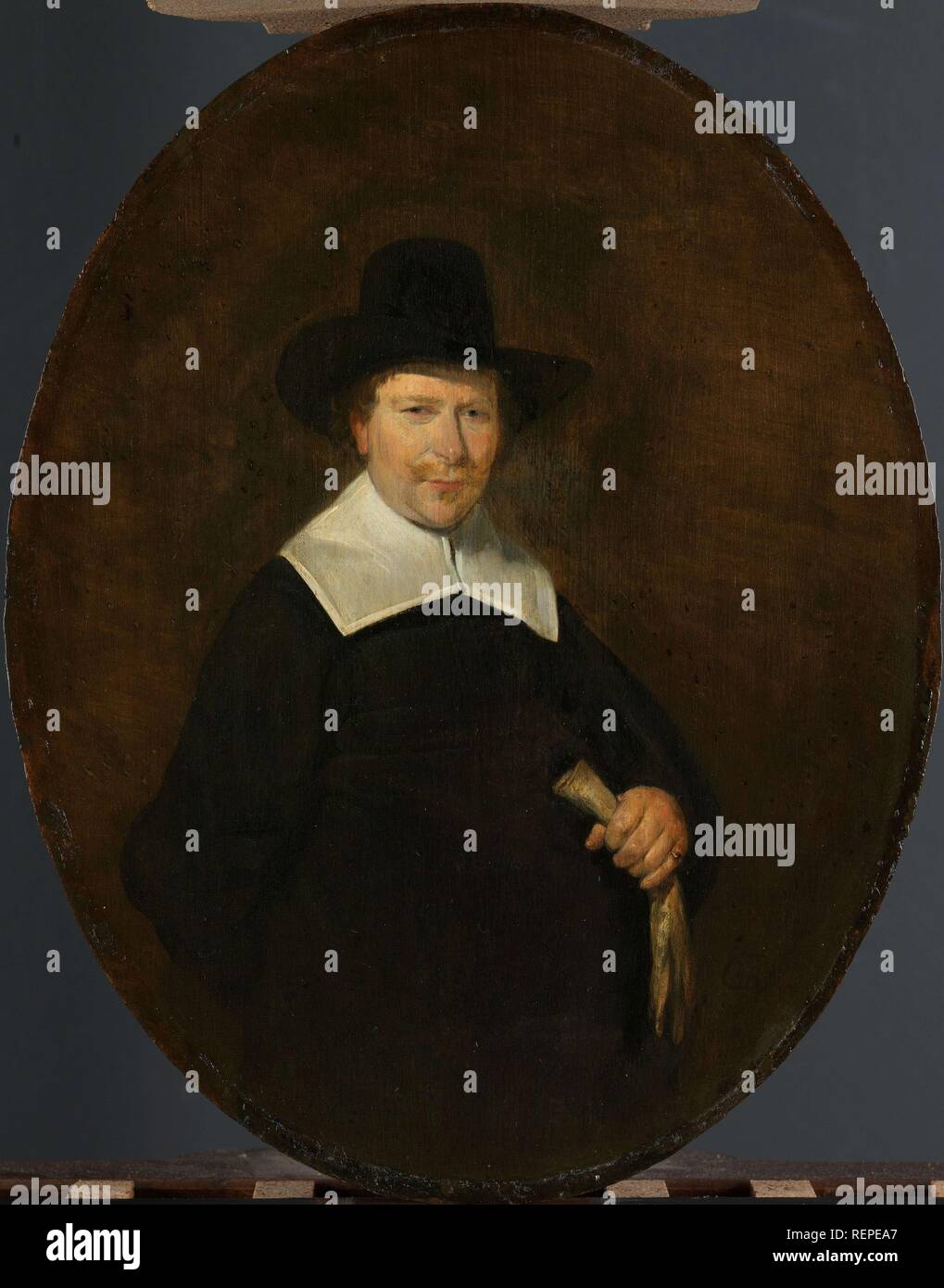 Gerard van der Abrahamsz Schalcke (1609-67). Haarlem Tuchhändlers. Dating: 1644. Maße: H 29,5 cm x W 23,5 cm. Museum: Rijksmuseum, Amsterdam. Autor: Gerard Ter Borch (II). Stockfoto